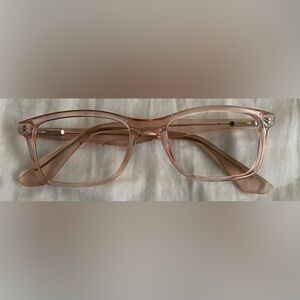 Stylish Pink Transparent Prescription Frame Glasses without Lenses